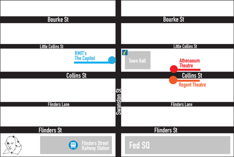 Map for The Capitol Theatre, Melbourne