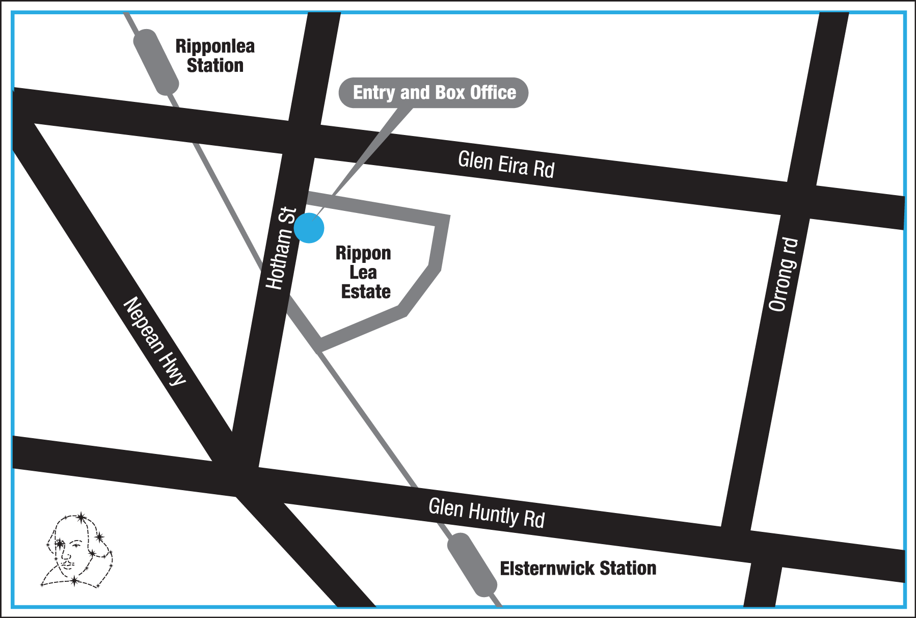 Map for Rippon Lea House and Gardens